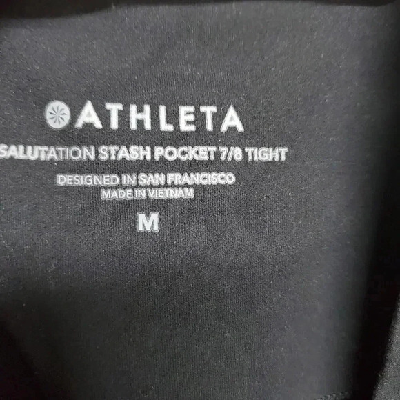 Athleta Salutation Stash Pocket 7/8 Tight Black - Picture 7 of 7